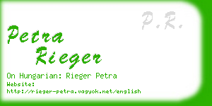 petra rieger business card